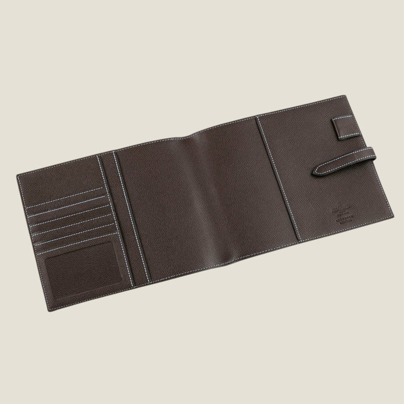 [French calf] <br>16 x 19.2 Notebook cover<br>color: Dark brown