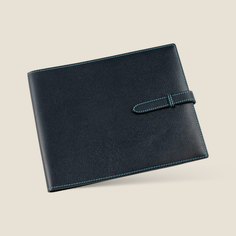 [French calf] <br>16 x 19.2 Notebook cover<br>color: Navy