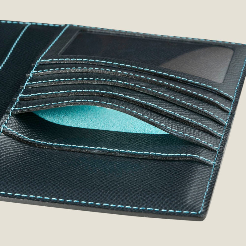 [フレンチカーフ] <br>16×19.2手帳カバー<br>color：ネイビー<br>【受注生産】
