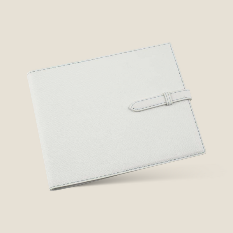 [フレンチカーフ] <br>16×19.2手帳カバー <br>color：ホワイト