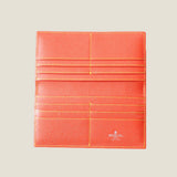 [French calf] <br>Long wallet (no coin purse)<br>color: orange