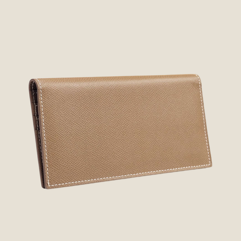 [French calf] <br>Long wallet (no coin purse)<br>color: Tope<br>【Build-to-order manufacturing】