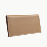 [フレンチカーフ] <br>ロングウォレット(小銭入れなし)<br>color：トープ<br>【ご予約受付中：お届け目安３ヶ月程】 背景統一