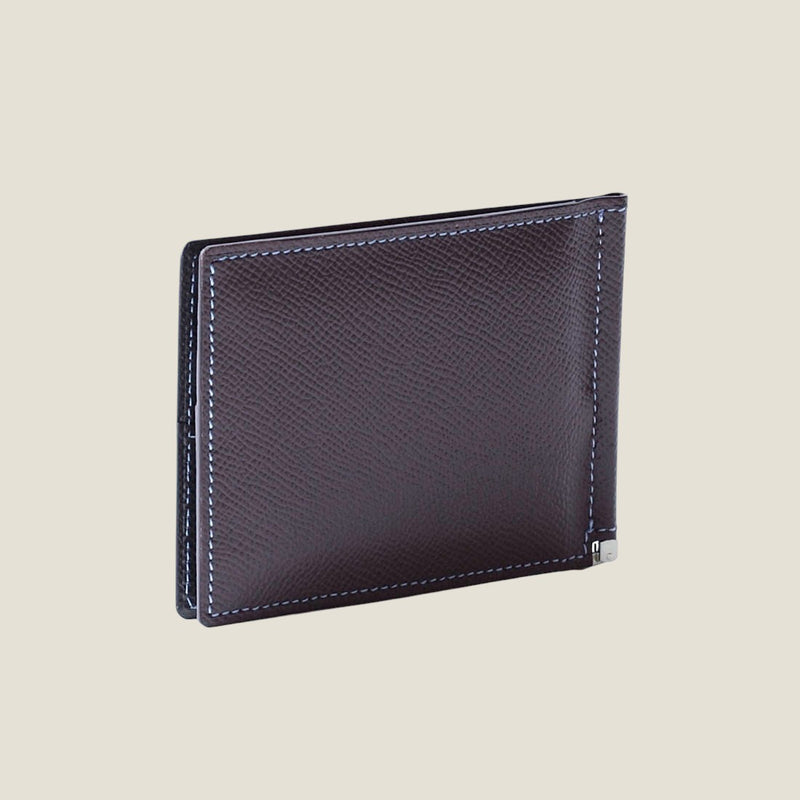 [French calf] <br>Building clip<br>color: Dark brown