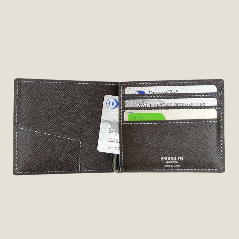[French calf] <br>Building clip<br>color: Dark brown
