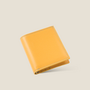 [French calf] <br>Mini wallet<br>color: Yellow<br>【Build-to-order manufacturing】