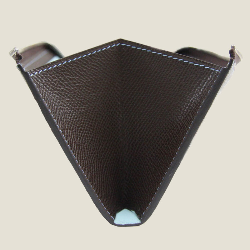 [French calf] <br>L Zip long wallet<br>color: Dark brown