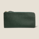 [French calf] <br>L Zip long wallet<br>Color: Dark green