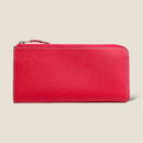 [French calf] <br>L Zip long wallet<br>color: Fuchsha pink