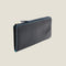 [French calf] <br>L Zip long wallet<br>Color: Navy x Turquoise Stitch