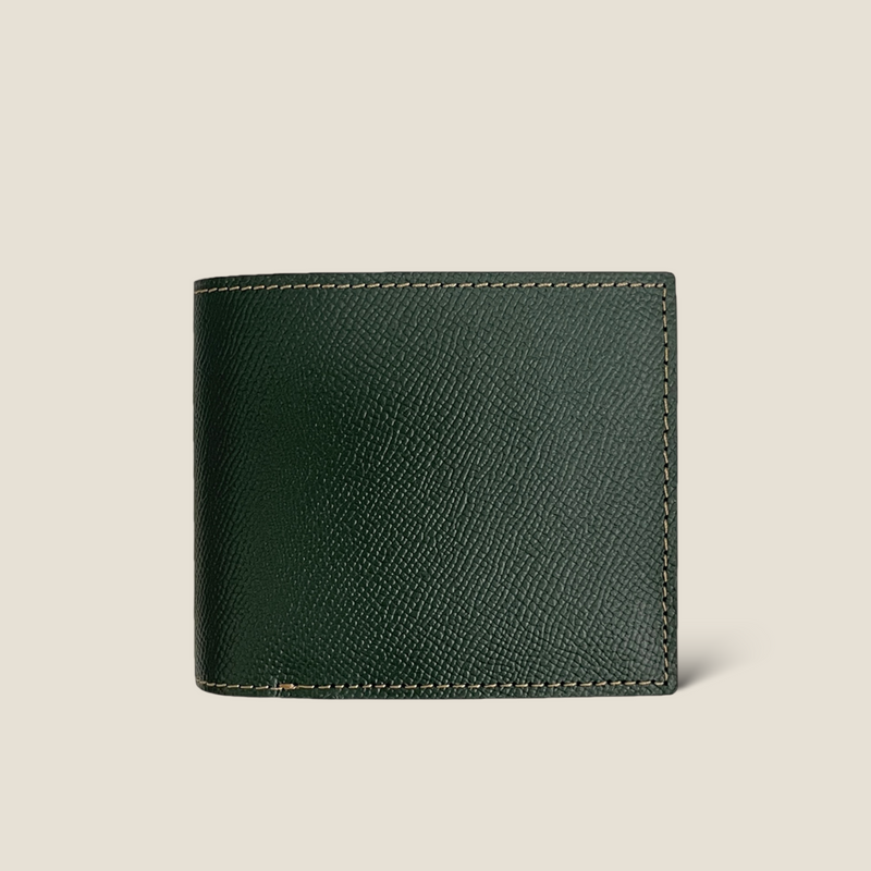 [French calf]<br>International wallet<br>Color: Dark green