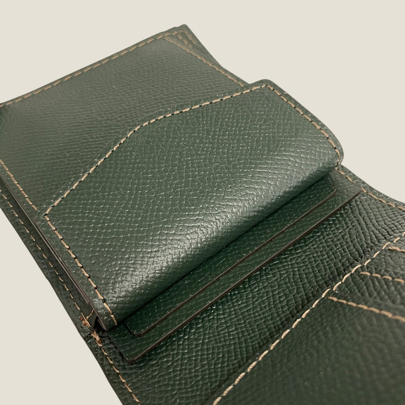 [フレンチカーフ]<br>インターナショナルウォレット<br>color：ダークグリーン<br>【１０月下旬入荷予定】