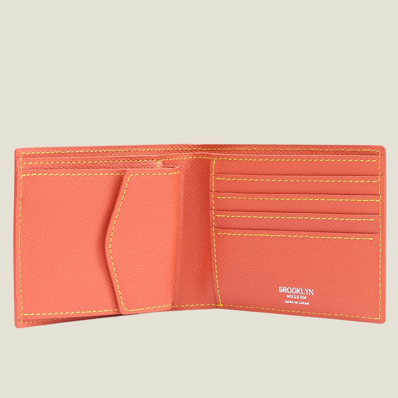 [フレンチカーフ]<br>インターナショナルウォレット<br>color：オレンジ