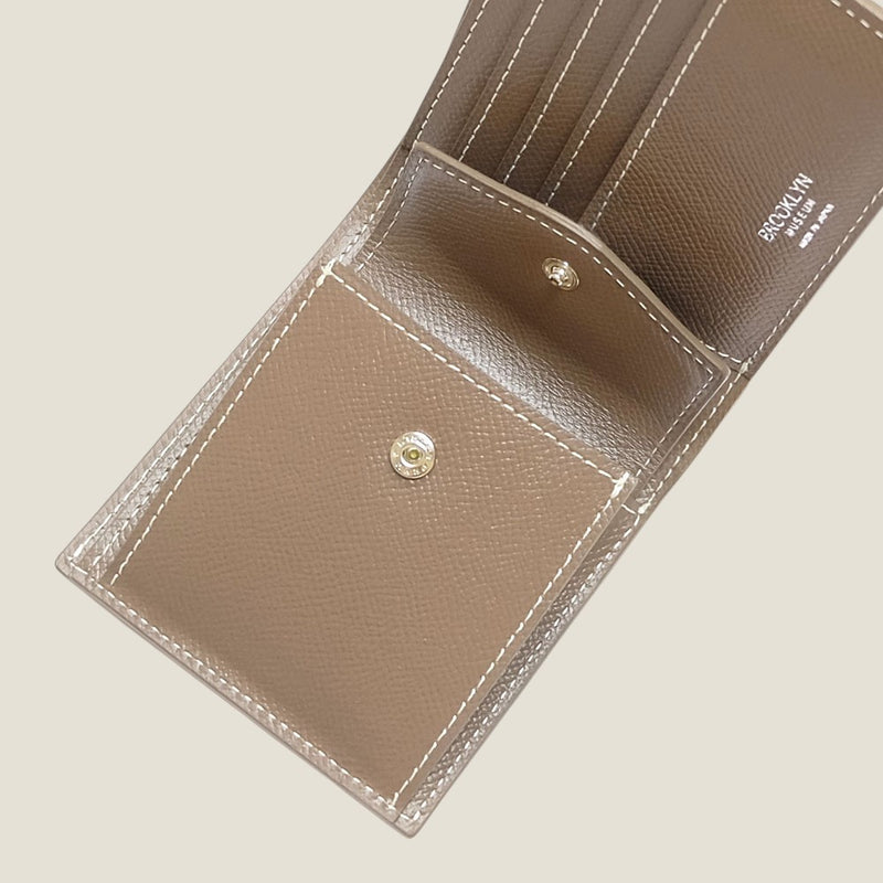 [フレンチカーフ]<br>インターナショナルウォレット<br>color：トープ