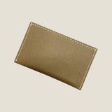 [French calf] <br>compact card case<br>Color: Taupe x Jean Blue