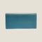 [French calf] <br>Flap long wallet<br>color: Gene Blue