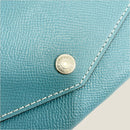 [French calf] <br>Flap long wallet<br>color: Gene Blue