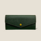[French calf] <br>Flap long wallet<br>Color: Dark green<br>【Build-to-order manufacturing】