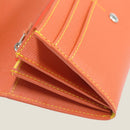 [フレンチカーフ] <br>フラップロングウォレット<br>color：オレンジ<br>【１０月下旬入荷予定】