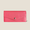 [French calf] <br>Flap long wallet<br>color: Pink Azare<br>【Build-to-order manufacturing】