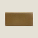 [French calf] <br>Flap long wallet<br>color: Tope