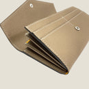 [French calf] <br>Flap long wallet<br>color: Tope