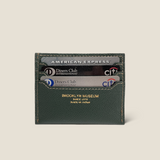 [French calf] <br>mini snap wallet<br>color: dark green