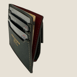 [French calf] <br>mini snap wallet<br>color: dark green