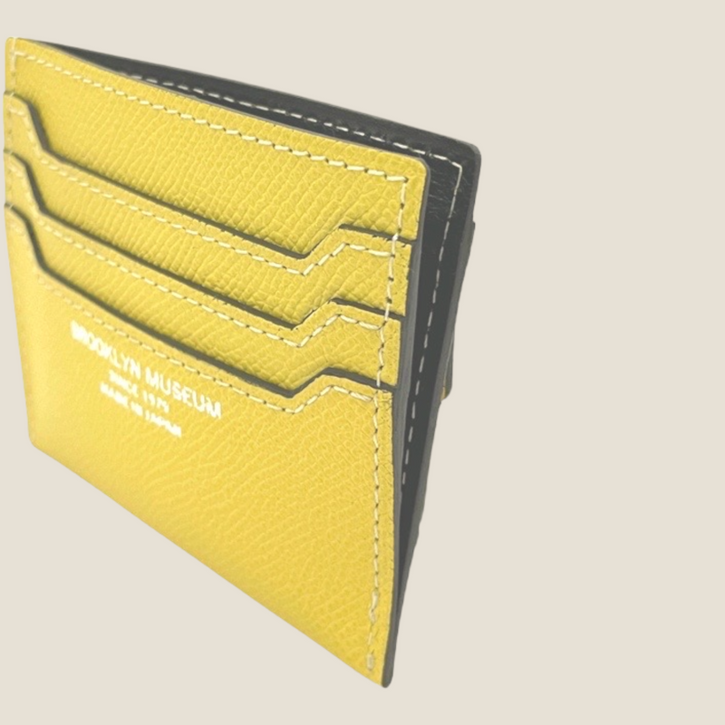 [French Calf] <br> Mini Snap Wallet <br> COLOR: Lemon yellow <br>