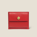 [French Calf] <br> Mini Snap Wallet <br> COLOR: Red <br>