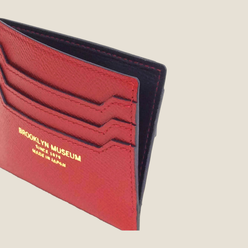 [French Calf] <br> Mini Snap Wallet <br> COLOR: Red <br>