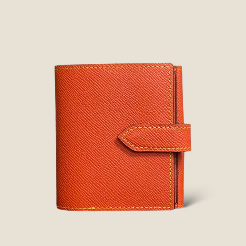 [French calf]<br>Hook -up wallet<br>color: Orange