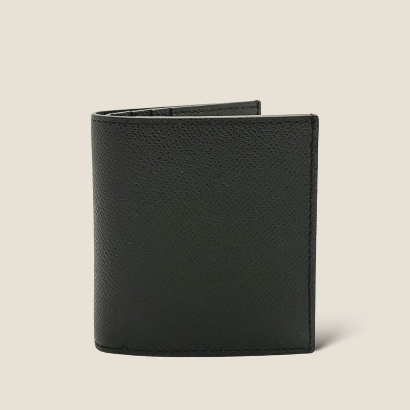 [French calf] <br>Mini wallet (with coin purse) <br>color: Black