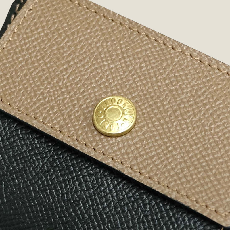 [French calf] <br>Mini -snap wallet<br>Color: Tope x Dark Green