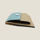 [French calf] <br>Mini -snap wallet<br>color: Gene Blue x Tope