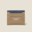 [French Calf] <br> Mini Snap Wallet <br> COLOR: Navy x Tope <br>