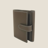 [French calf] <br>hookup wallet<br> color: dark brown