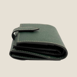 [French calf] <br>hookup wallet<br>color: dark green