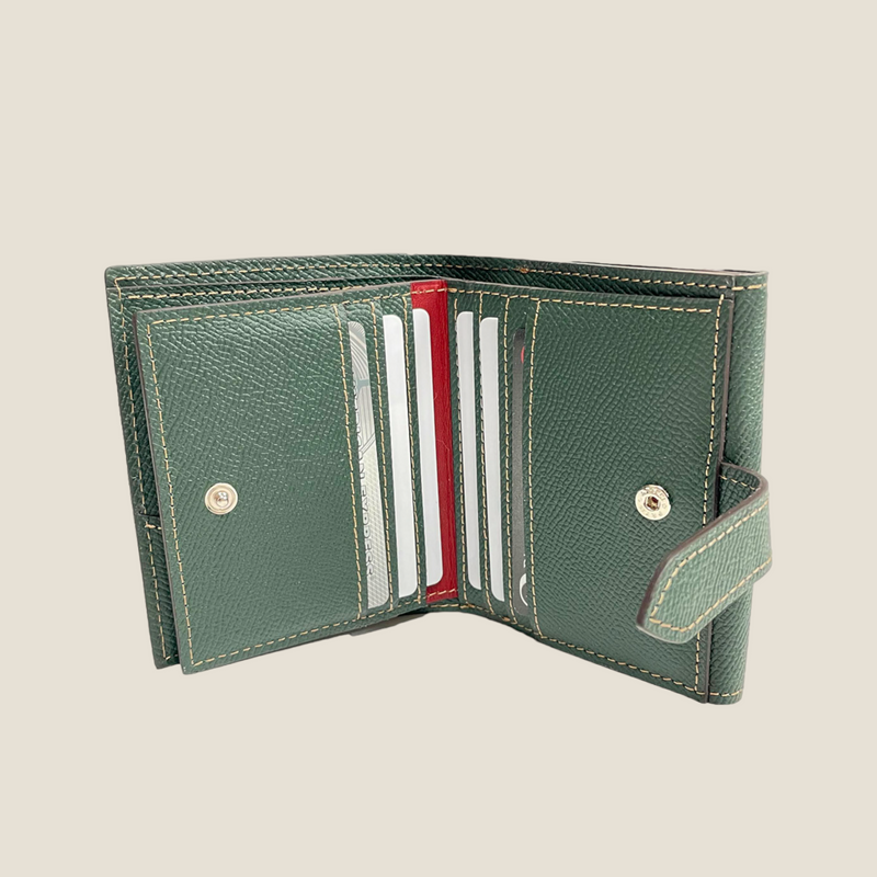 [French calf] <br>Hook -up wallet<br>Color: Dark green