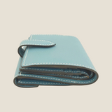 [French calf]<br>hookup wallet<br>color: Jean blue