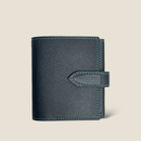 [French calf] <br>Hook -up wallet<br>Color: Navy x Turquoise Stitch<br>[Scheduled to be in stock in early December]