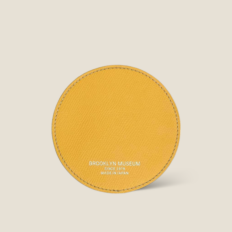 [French calf] <br>coaster<br>color: Yellow