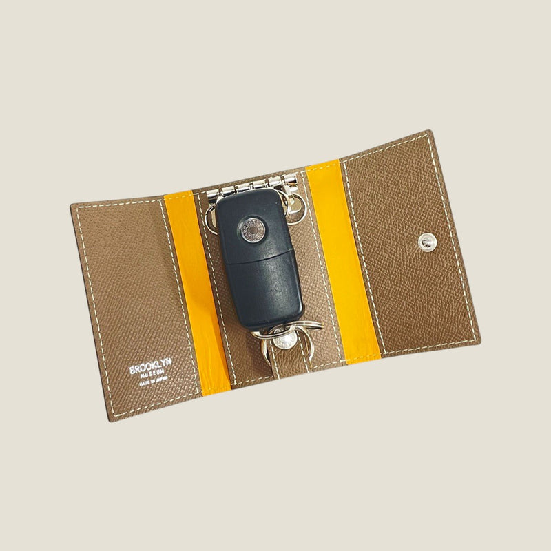 [French calf] <br>Key case<br>color: Tope