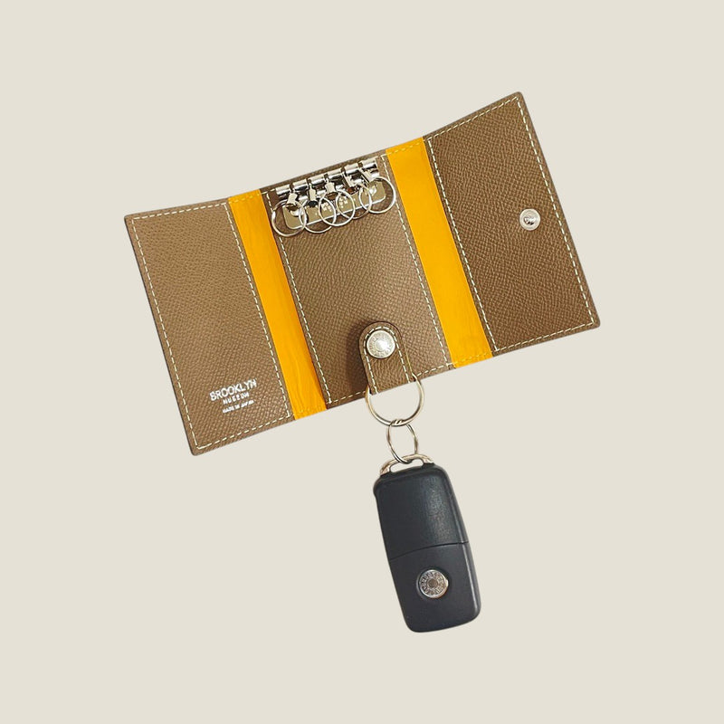 [French calf] <br>Key case<br>color: Tope