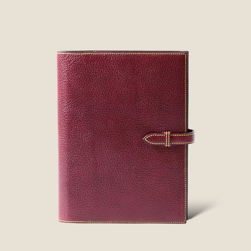 [Yamato] <br>A5 notebook cover<br>color: Bordeaux<br>【Build-to-order manufacturing】
