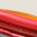 [Yamato] <br>Long wallet with belt<br>Color: Gray x Red