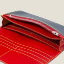 [Yamato] <br>Long wallet with belt<br>Color: Gray x Red