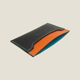 [Yamato] <br>compact card case<br>color: navy x orange<br>[Made to order]