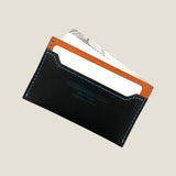 [Yamato] <br>compact card case<br>color: navy x orange<br>[Made to order]