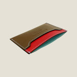 [Yamato] <br>compact card case<br>color:olive x red<br>[Made to order]